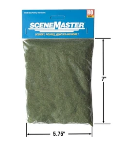 SceneMaster 1202 Green Blend Static Grass Flocking 1/16" Fibers Scenery Turf - Picture 1 of 1