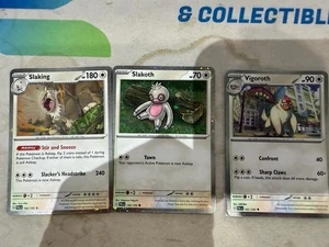 Pokémon Slakoth 160-162/193 Vigoroth Slaking Cosmos Holo Promos quasi nuovo vortice - Foto 1 di 2