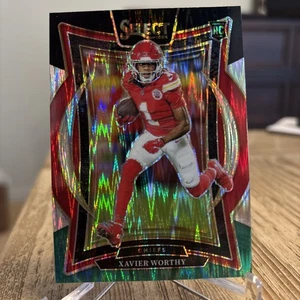 2024 Panini Select Xavier Worthy Rookie Black & Green Shock Prizm Concourse - Bild 1 von 2