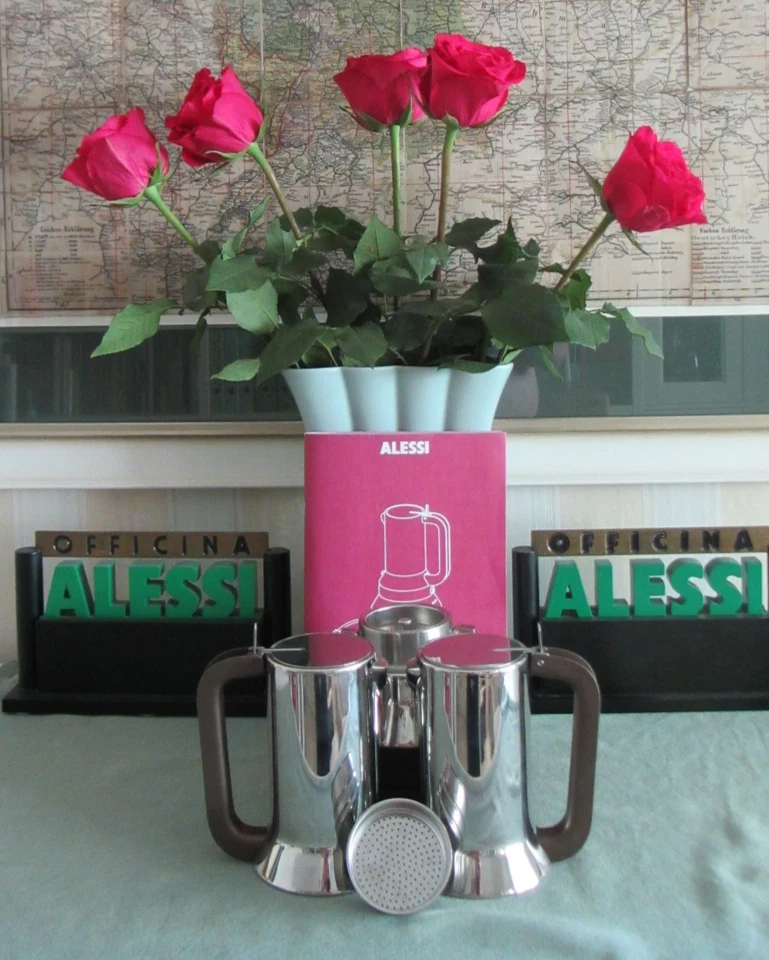 Alessi, RS07, elektrischer Espressokocher mit zweiten Aufsatz von Richard Sapper - Bild 1 von 4