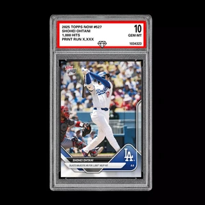 Graded 10 Shohei Ohtani - 2025 TOPPS NOW #527 1,000 Hits LA Dodgers - Picture 1 of 2