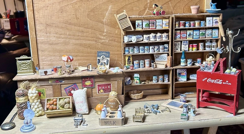 Vintage 1:12 Scale General Store Contents Miniatures - Image 1 of 4