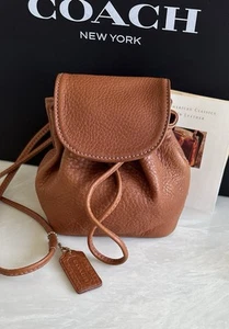 NEW COACH VINTAGE SONOMA NATURAL GRAIN SADDLE LEATHER POUCH CROSSBODY 4913 - Picture 1 of 13