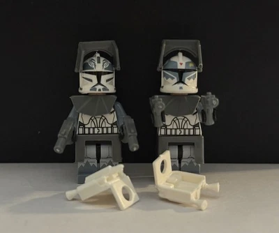 LEGO Star Wars Commander Wolffe & Wolfpack Clone minifigures custom pad printed - Image 1 of 4