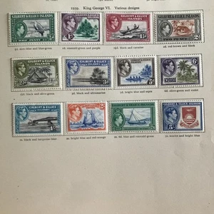 GILBERT & ELLICE ISLANDS 1939 STAMP SET MINT LIGHTLY HINGED - Picture 1 of 1