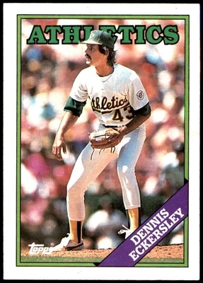 Dennis Eckersley 1988 Topps #72 Atletismo MLB LEER ENVÍO GRATUITO AutographDen Foto 1 de 2