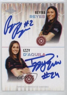 2023 Parkside NWSL Vol 2 /200 Reyna Reyes Izzy D'Aquila #SS-RRID Rookie Auto RC - Image 1 of 2