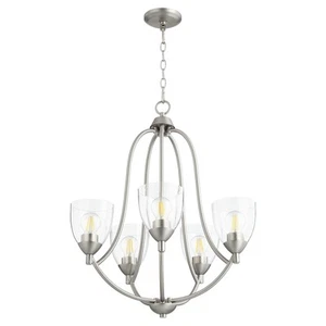 Barkley - 5 Light Chandelier in Quorum Home Collection style - 24 inches wide by - Picture 1 of 1