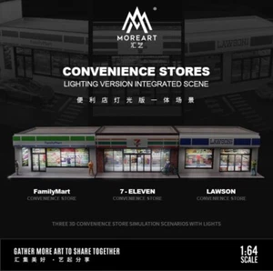 Diorama 1/64 Convenience Store Model Lighting City Railroad Scene Building Model - Picture 1 of 15