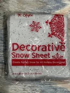 New! SNOW Sheet White Sparkle Glitter Blanket Christmas Holiday Decor 32x40" - Picture 1 of 2