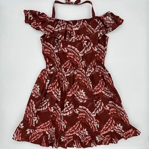 JANIE AND JACK x Disney Moana Cold Shoulder Dress Size 12 EUC - Picture 1 of 3