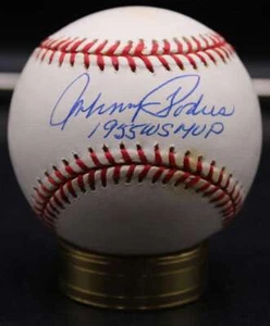 Johnny Podres Signed Rawlings ONL Baseball Auto 1955 WS MVP Inscription D13205 - Picture 1 of 6