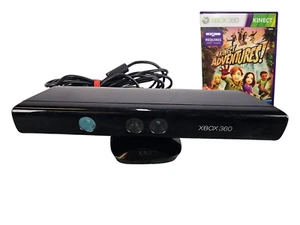 Microsoft Xbox 360 Kinect Connect Black Sensor Bar Model 1414 & Kinect Adventure - Picture 1 of 2