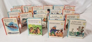 VTG 1960s Blue Library France Children's Mini Books Lot Of 21 RARE READ - Imagen 1 de 13