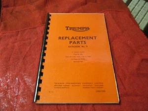Triumph Replacement Parts No. 9 "C" Range Models T90 T100 1968 Reprint  050524 - Picture 1 of 8