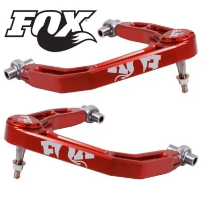 Fox Billet Alum Uni-Ball Upper Control Arms for 2021-2025 Ford F150 - 4wd Orange - Image 1 of 4