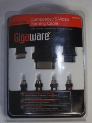 Gigaware Universal Composite/S-Video Gaming Cable for Wii, Xbox360, PS3, PS2 - Image 1 of 4