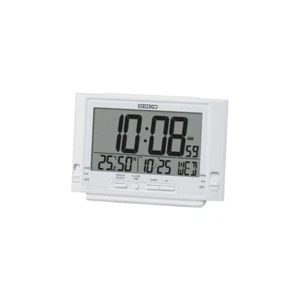 SEIKO LCD Beep alarm clock Calendar Thermometer Hygrometer Snooze Light QHL095 - Picture 1 of 6