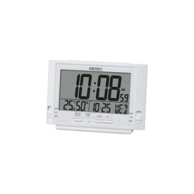 SEIKO LCD Pitido Despertador Calendario Termómetro Higrómetro Luz de Reposo QHL095 Foto 1 de 4