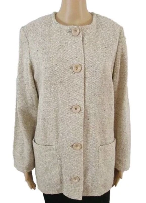 Boyne Valley Weavers Ireland Wool-Blend Jacket Blazer Camel Beige Size S P - Image 1 of 4