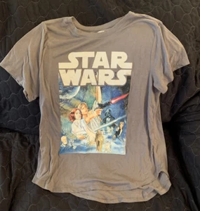 Star Wars Junior Womens Gray Short Sleeve T-shirt Size XL (15-17) - Picture 1 of 4