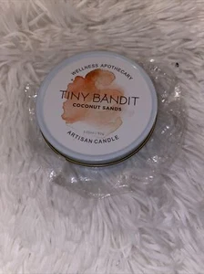 Wellness Apothecary Tiny Bandit Coconut Sands Artisan Candle w/Crystals - Picture 1 of 4