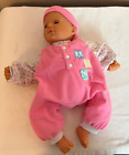 Zapf Creations Baby Doll Pink Flower Outfit ABC Eyes Open / Close