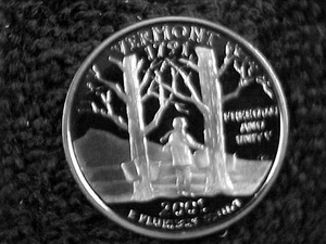 Vermont 2001 State Quarter del juego de prueba - Imagen 1 de 2