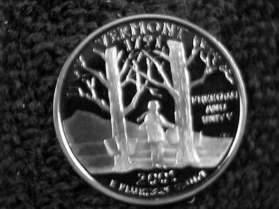 2001 S VERMONT STATE  QUARTER FROM PROOF SET - Image 1 of 2
