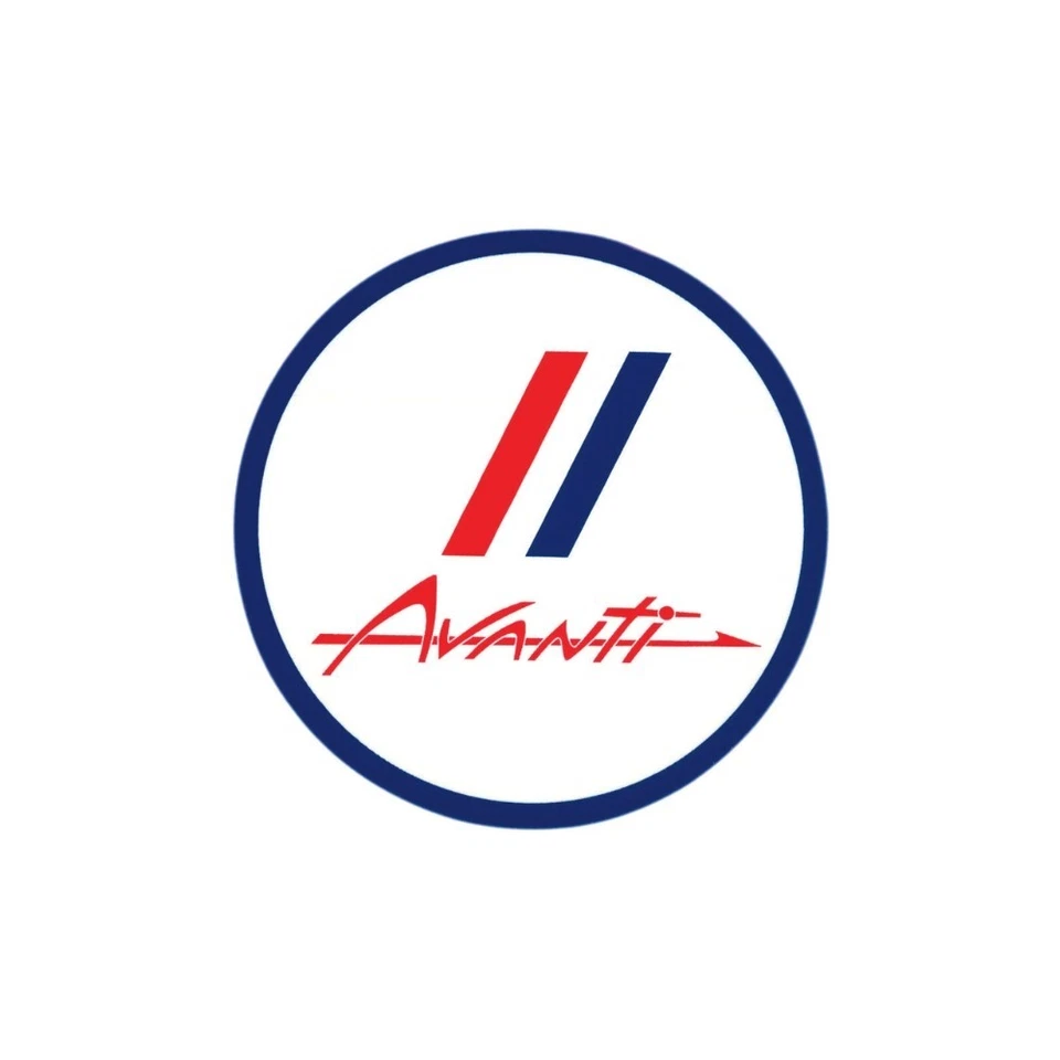 "Avanti" Decal | 3" Diameter | Red, White, & Blue | 801781 - Image 1 of 1