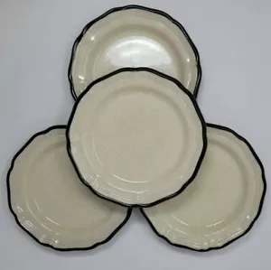 Set Of 4 Mikasa Italian Terrace Antique White Salad/Dessert Plates 8" - Picture 1 of 7