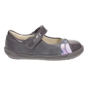 Scarpe da ragazza Clarks a strappo morbide caz grigio pelle 6 F nuove con scatola prezzo consigliato £ 32 - Foto 1 di 2