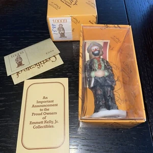 EMMETT KELLY JR. #10009 FLAMBRO FIGURINE 4.75" WISHFUL THINKING BOXED Coa - Picture 1 of 4