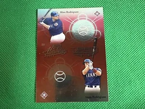 2002 Absolute Memorabilia Team Quads #TQ20 A-Rod Ivan Gonzalez Palmeiro Rangers - Picture 1 of 1