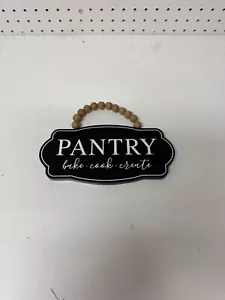 Pantry Door Sign Black with White Script - Picture 1 of 2