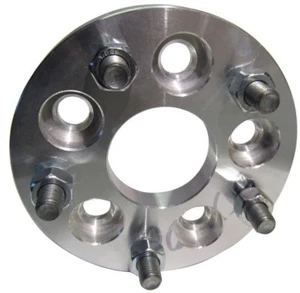 5x115 to 5x127 / 5x5 Wheel Adapters 1" Thick 12x1.5 Lug Studs Billet Spacers x2 - Picture 1 of 1