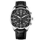 Hot Men's Aviator Chronograph Black Dial Eco-drive Watch New Free Fast Shipping