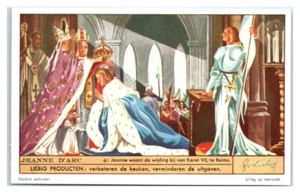 Johanna besucht Karl VII Krönung, Jeanne d'Arc, Liebig Belgian Trade Card - Bild 1 von 2
