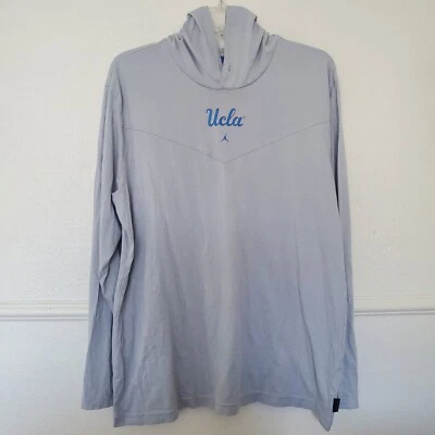 Camisa Pullover UCLA Bruins Jordan Air Con Capucha Gris Onfield Para Hombres Talla Grande Foto 1 de 4