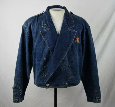 Vintage 80s UMEN Denim Jean Jacket Medium Blue VTG - Image 1 of 4