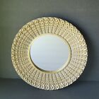 Chunky Round Ornate Thick Gold Framed Mirror 13.5" Gallery Wall