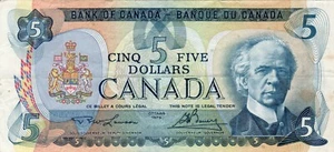 Billete Canadá 5 dólares 1979 P92a - Imagen 1 de 2