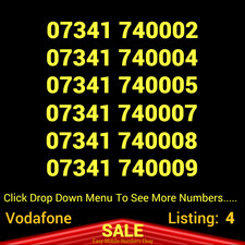 GOLD EASY MOBILE NUMBER PLATINUM UK VODAFONE PAY AS YOU GO SIM CARD Listing: 4