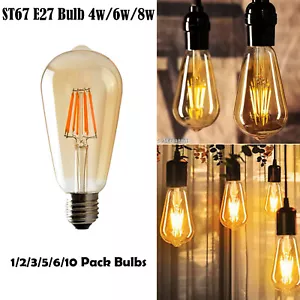 Bombilla LED Edison de Filamento Vintage Regulable ST64 E27 Luces Industriales Decorativas - Imagen 1 de 39