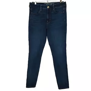American Eagle Jeans Women 8 (28x27.5) Hi Rise Jegging Blue Super Stretch Denim - Picture 1 of 16