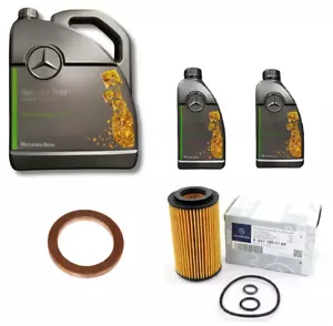 Mercedes-Benz Genuine Oil Filter Engine Oil 7L Plug Gasket Kit A-Class B-Class - Picture 1 of 9
