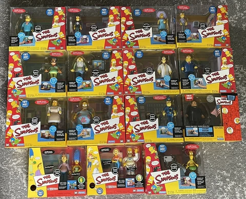 The simpsons WOS Interactive sets Play Mates Lot of 15 Homer + Cover