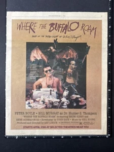 WHERE THE BUFFALO ROAM - BILL MURRAY 1981 14X11" USA Press Advert Poster L267 - Bild 1 von 1