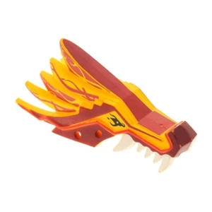 1x Lego Bionicle Dragon Head Ninjago Light Orange Flames Red 4630187 93070pb02 - Picture 1 of 1