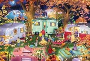 Vermont Christmas Company Herbst Camper 100 Stück Puzzle - Bild 1 von 4